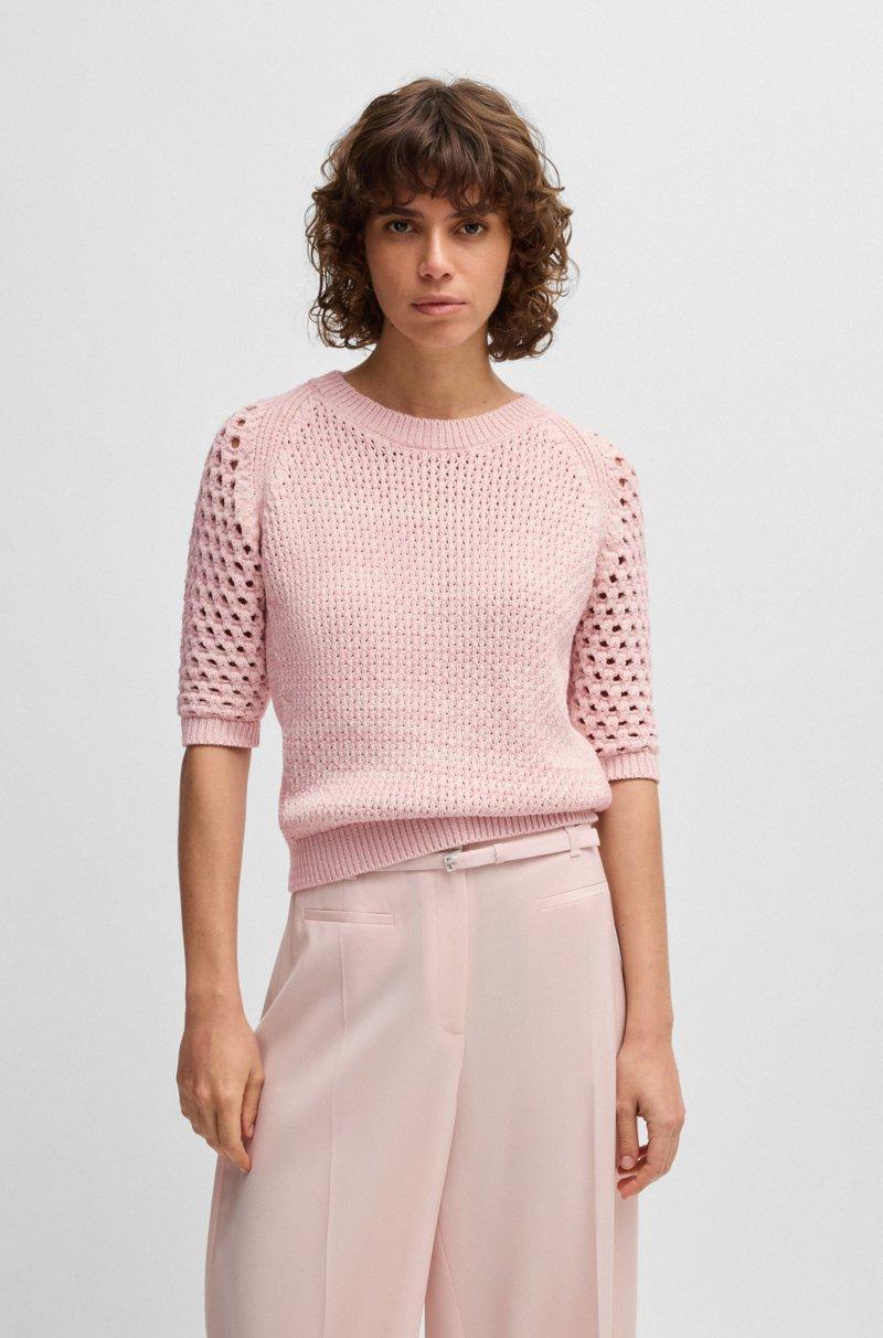 Hugo Boss Jersey de algodón con diferentes tipos de punto