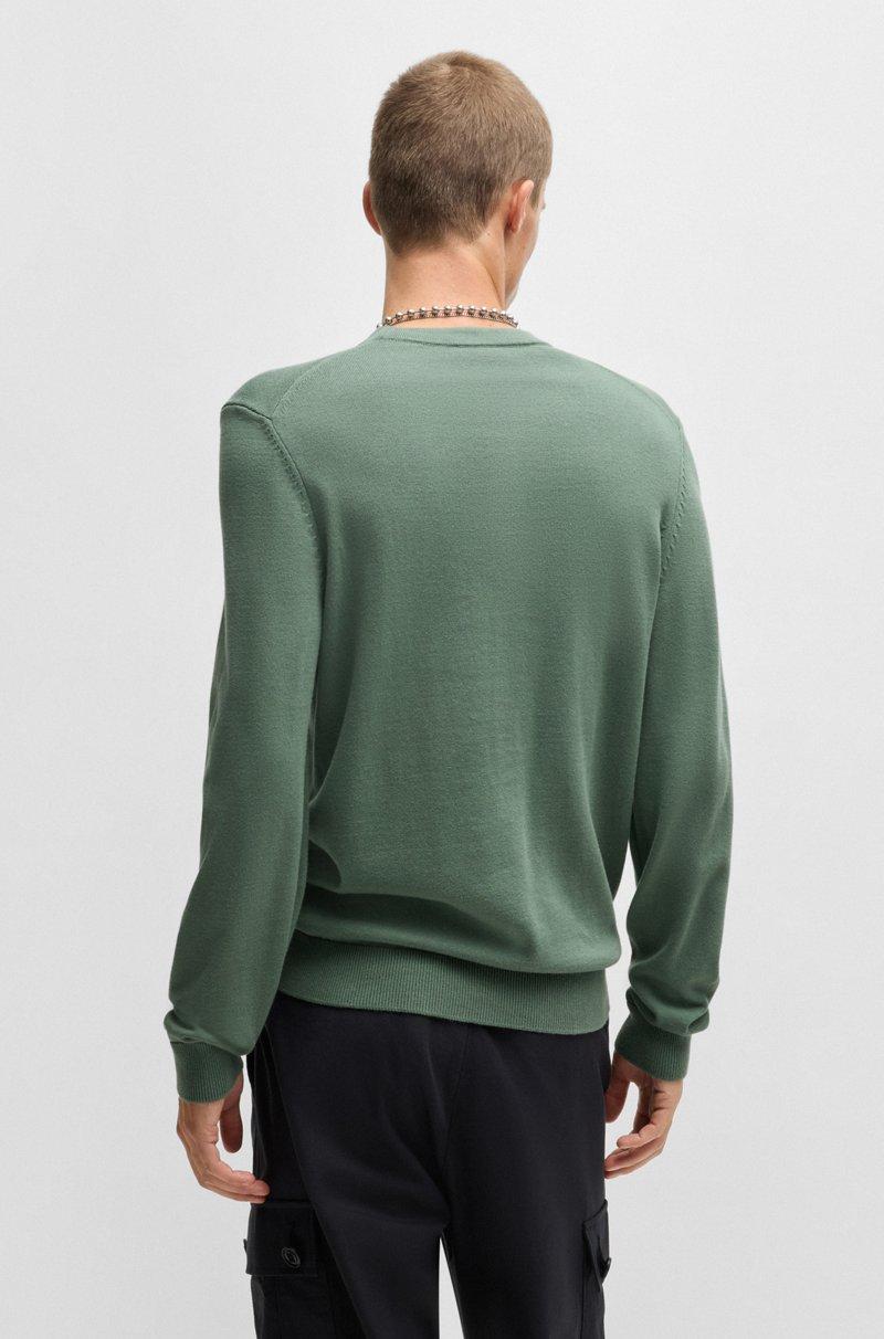 Hugo Boss Jersey De Algodón Con Etiqueta Con Logo Roja