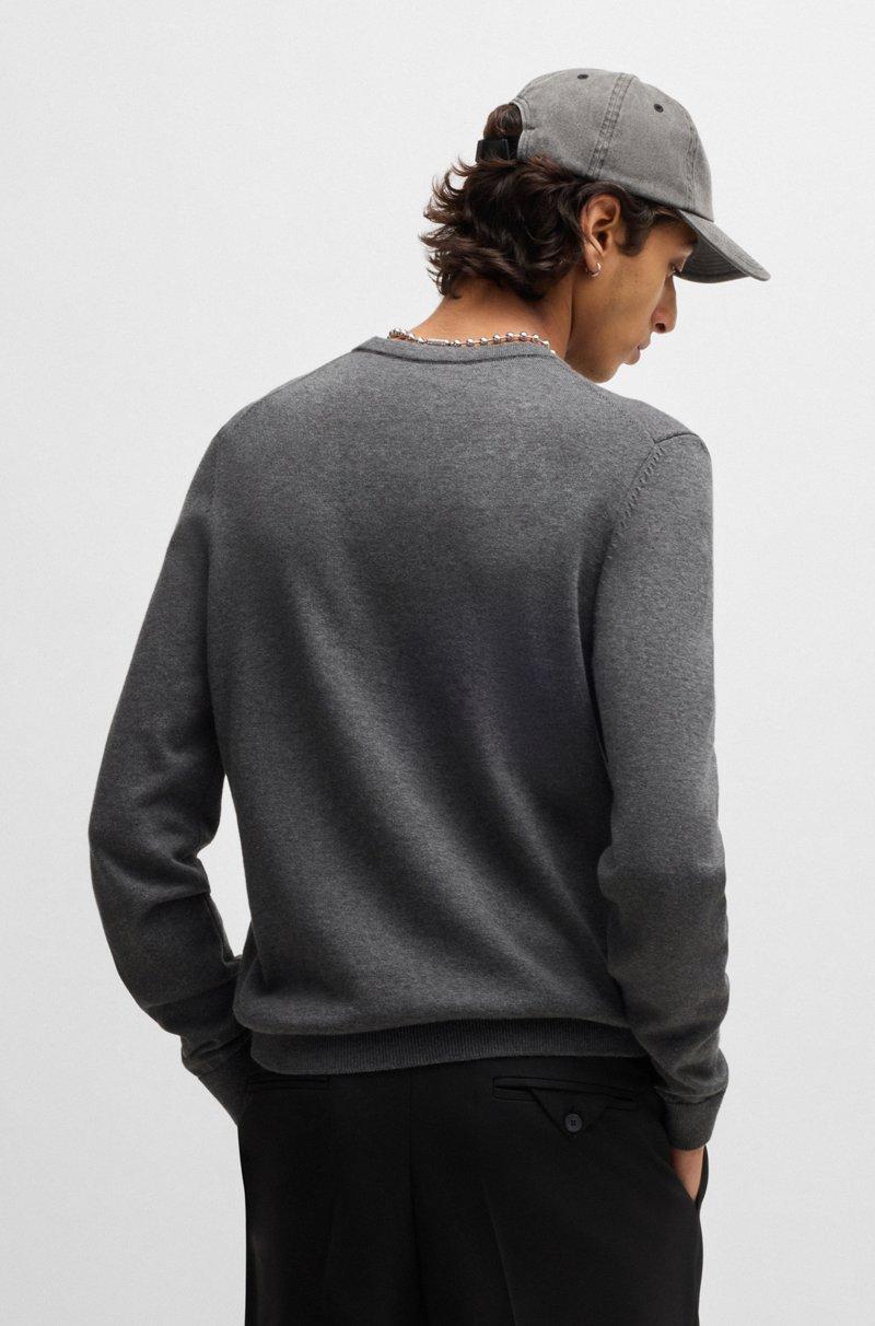 Hugo Boss Jersey De Algodón Con Etiqueta Con Logo Roja