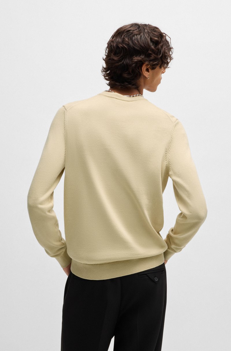 Hugo Boss Jersey De Algodón Con Etiqueta Con Logo Roja