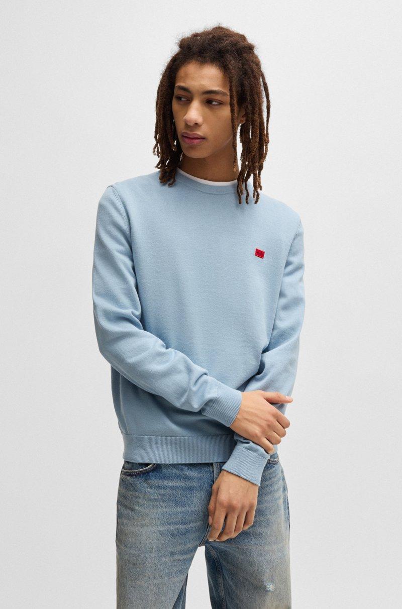 Hugo Boss Jersey de algodón con etiqueta con logo roja