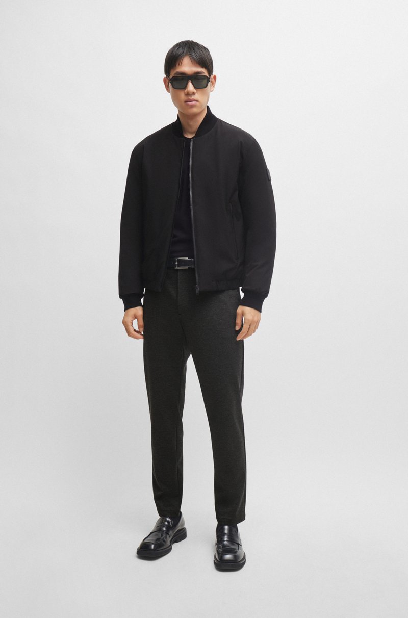 Hugo Boss Jersey De Algodón Puro Con Cuello En Pico Y Logo Bordado