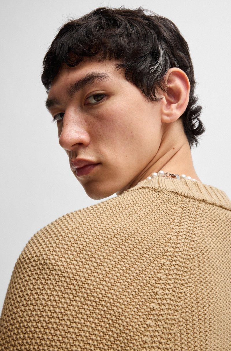 Hugo Boss Jersey De Canalé De Algodón Con Insignia De Logo