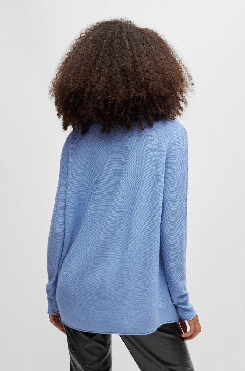 Hugo Boss Jersey De Cuello Ancho Con Dobladillo Y Puños Enrollados