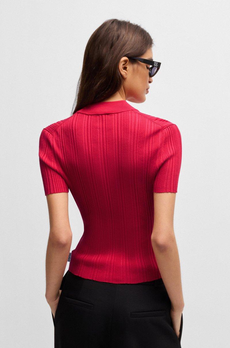 Hugo Boss Jersey De Cuello Medio Con Punto De Canalé Irregular