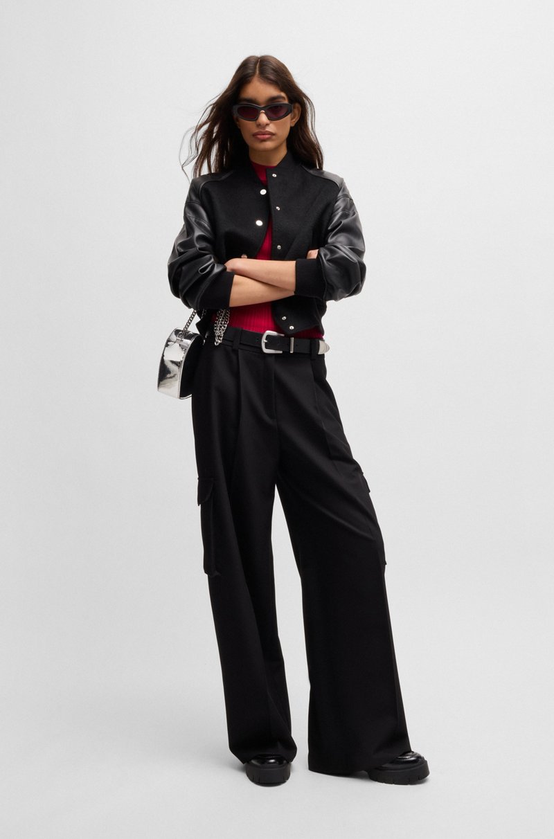 Hugo Boss Jersey De Cuello Medio Con Punto De Canalé Irregular