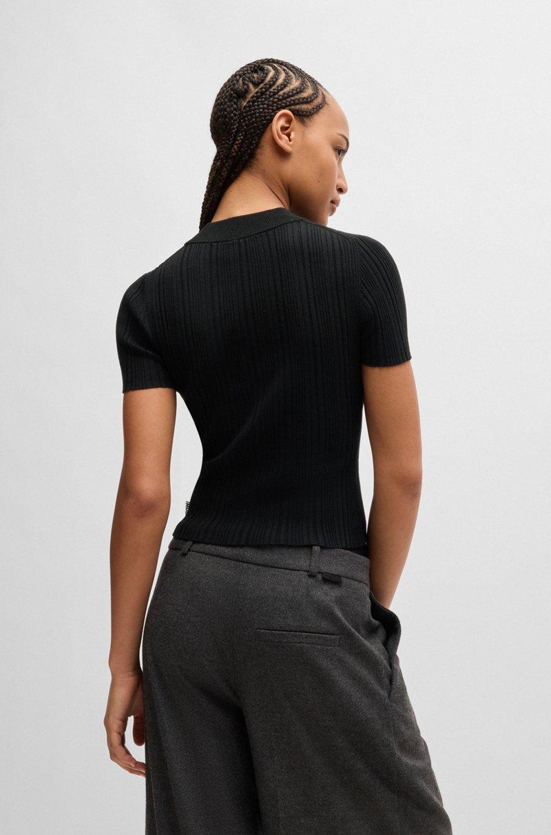 Hugo Boss Jersey De Cuello Medio Con Punto De Canalé Irregular