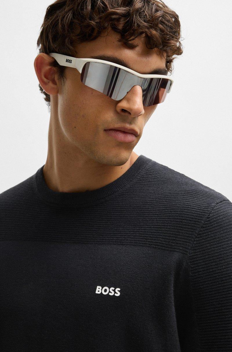 Hugo Boss Jersey De Cuello Redondo Con Detalle De La Marca En Tejido Dry-Flex