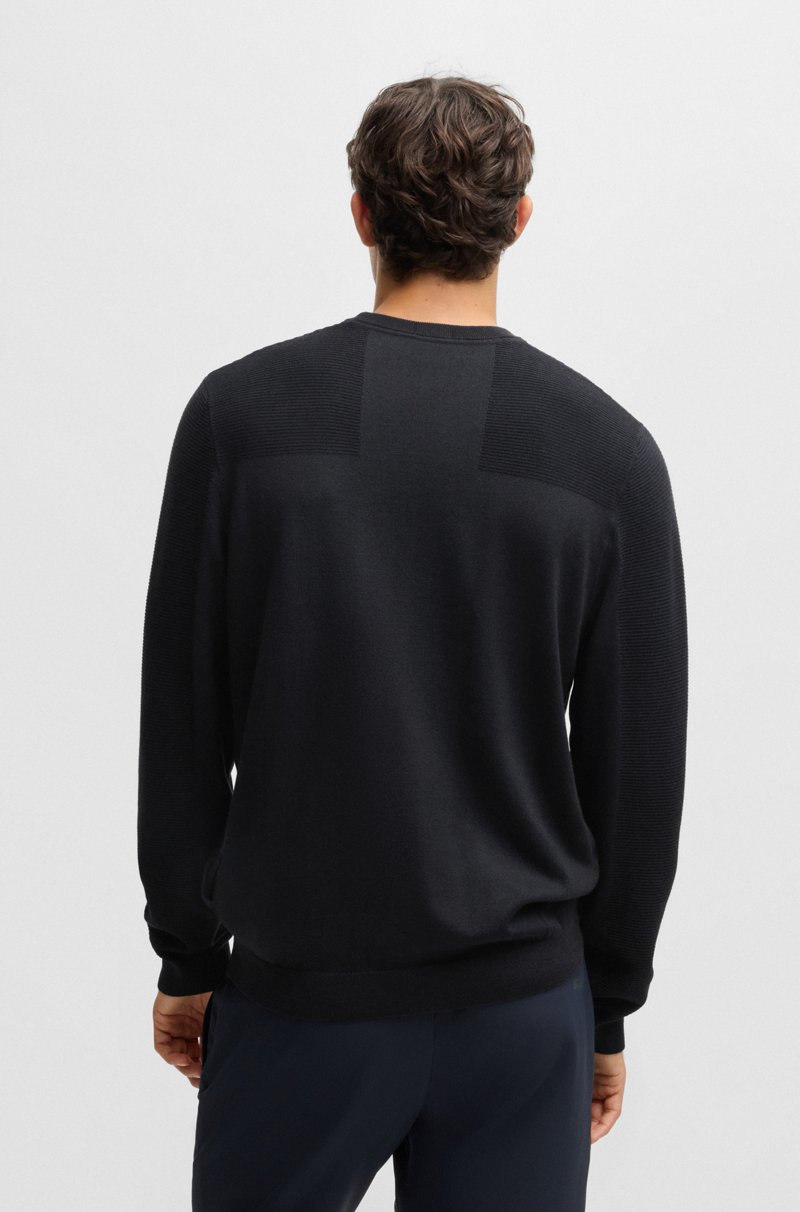 Hugo Boss Jersey De Cuello Redondo Con Detalle De La Marca En Tejido Dry-Flex