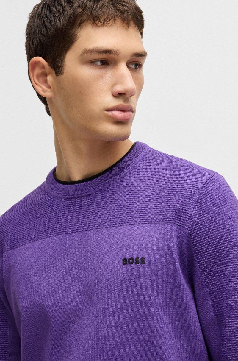 Hugo Boss Jersey De Cuello Redondo Con Detalle De La Marca En Tejido Dry-Flex