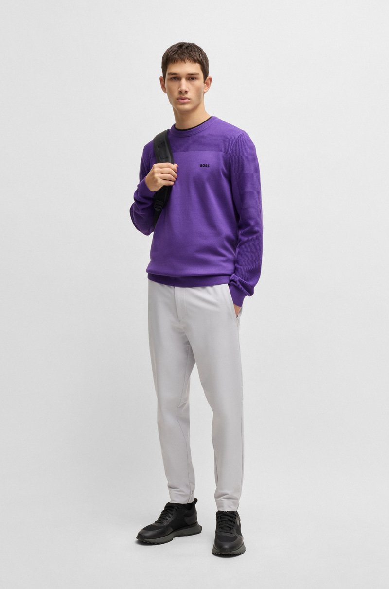 Hugo Boss Jersey De Cuello Redondo Con Detalle De La Marca En Tejido Dry-Flex