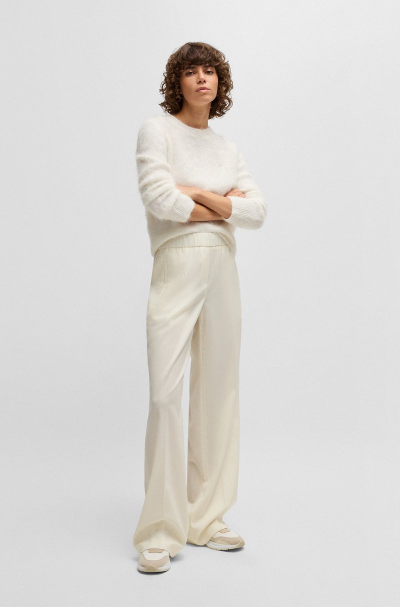 Hugo Boss Jersey De Cuello Redondo En Mezcla De Alpaca Suave