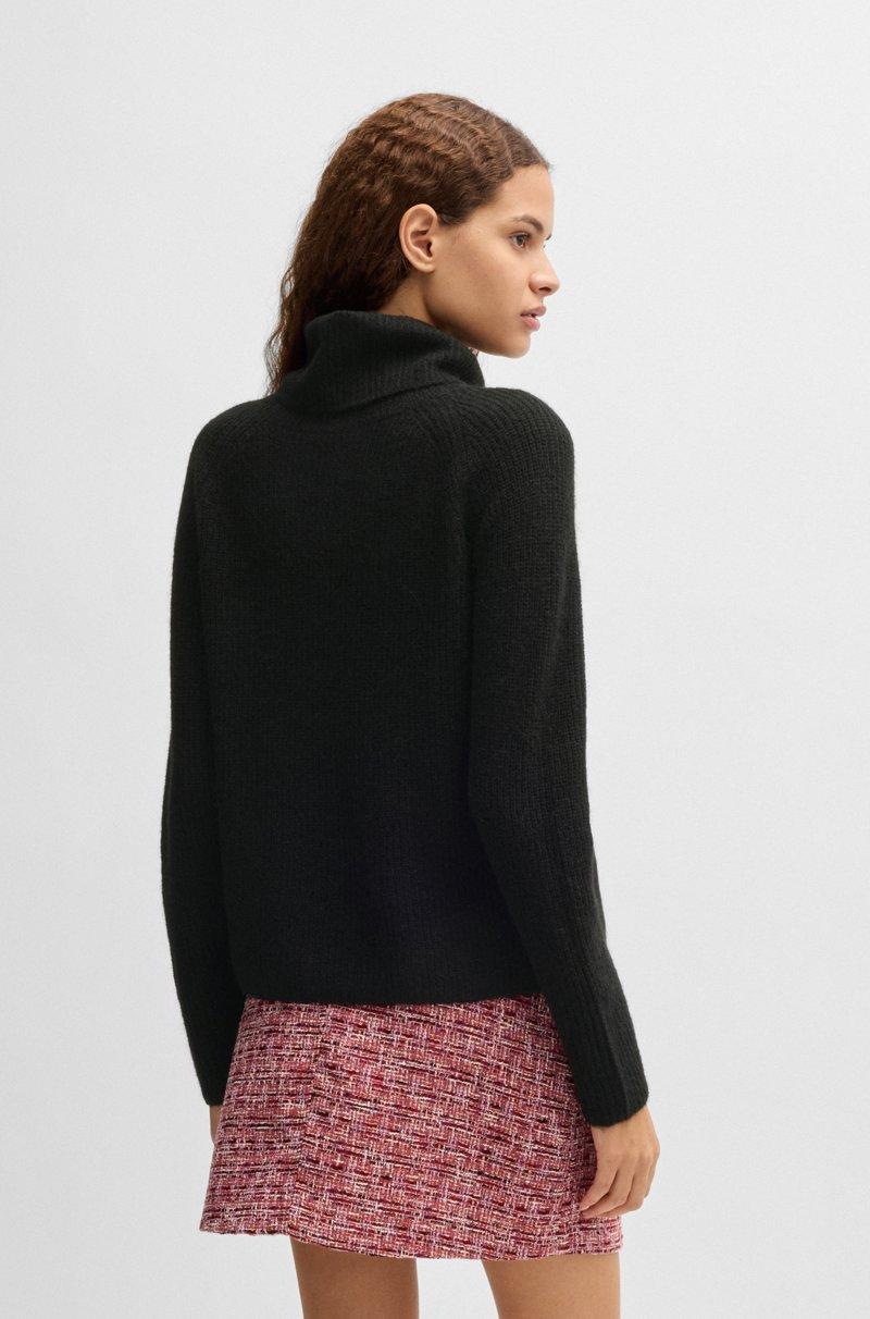 Hugo Boss Jersey De Cuello Vuelto De Mezcla De Lana En Canalé