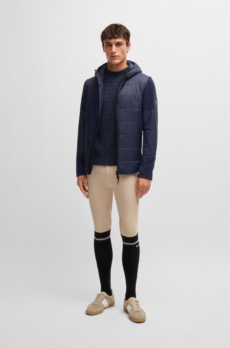 Hugo Boss Jersey De Equitación De Algodón Con Estructura De Punto Trenzado