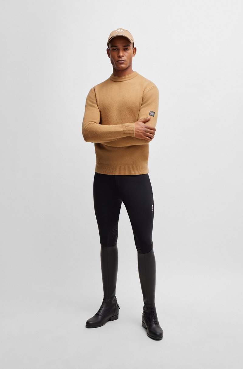 Hugo Boss Jersey De Equitación De Algodón Y Cashmere Con Parche De Logo