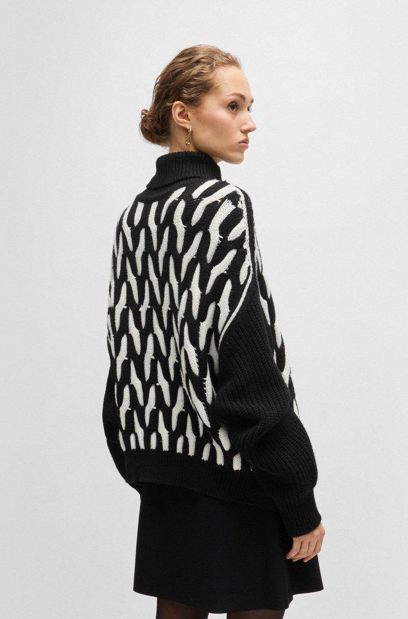 Hugo Boss Jersey De Lana Virgen Con Estructura Trenzada De Dos Tonos