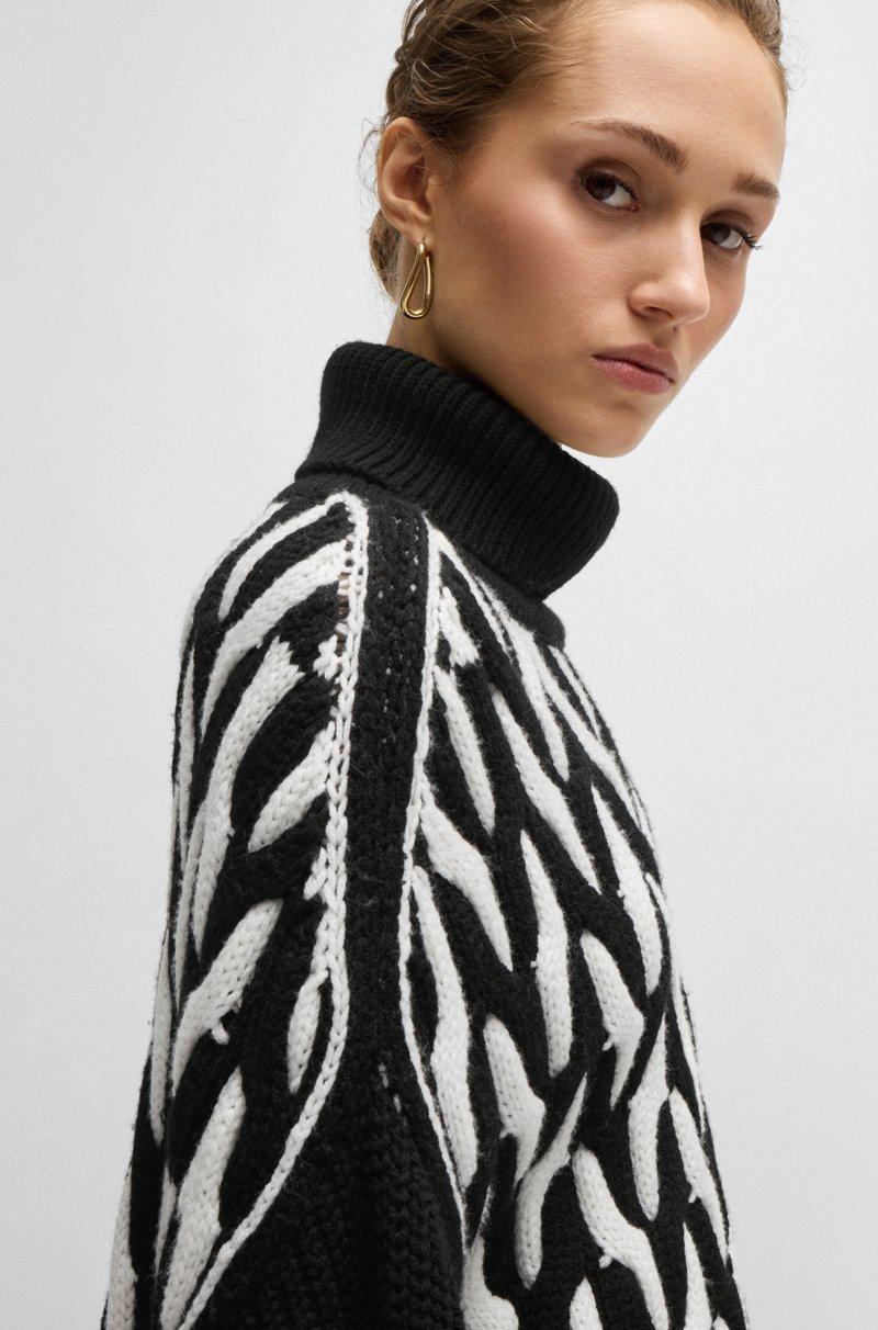 Hugo Boss Jersey De Lana Virgen Con Estructura Trenzada De Dos Tonos