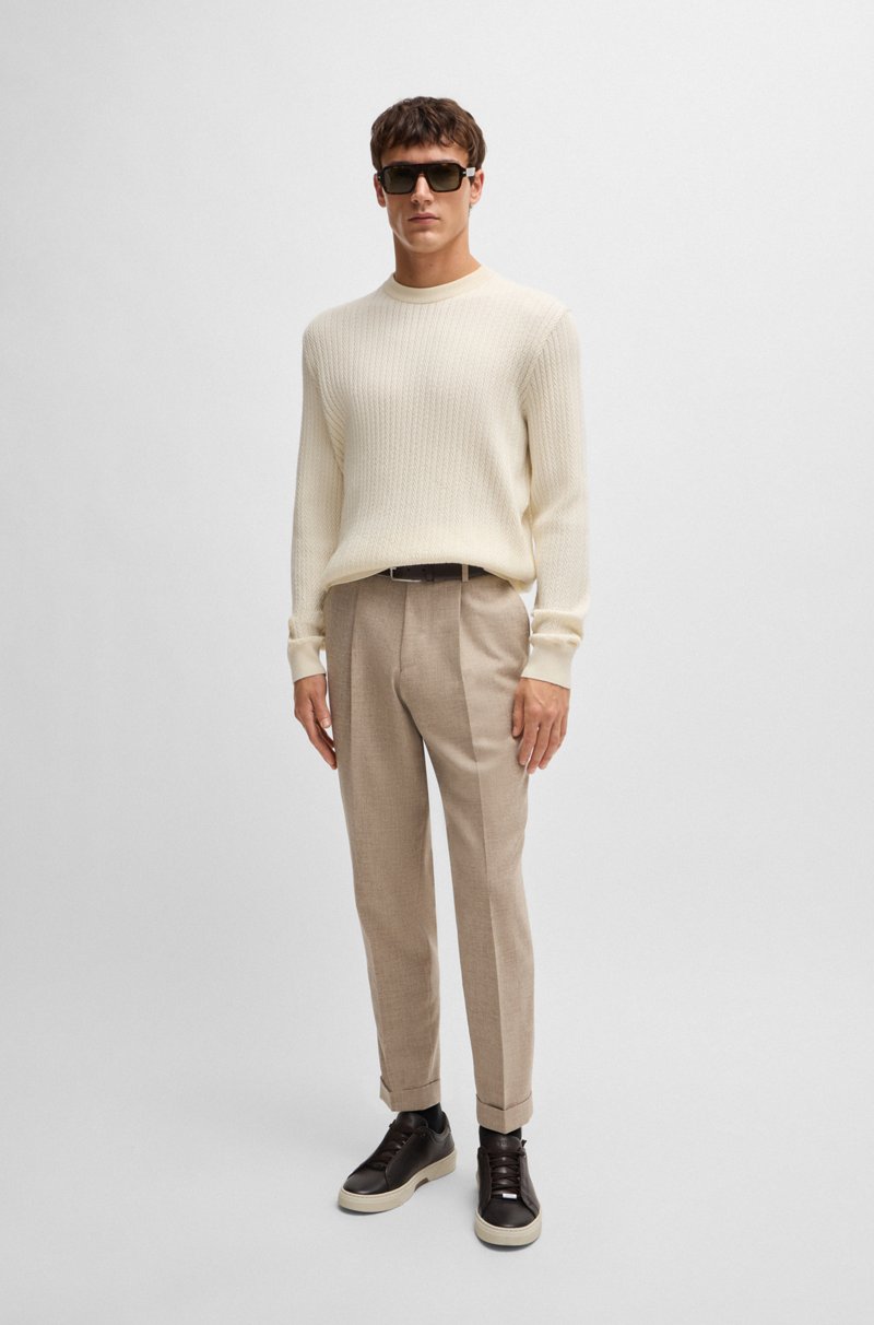 Hugo Boss Jersey De Mezcla De Lana Con Estructura De Espiga