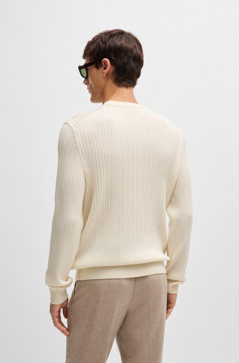 Hugo Boss Jersey De Mezcla De Lana Con Estructura De Espiga