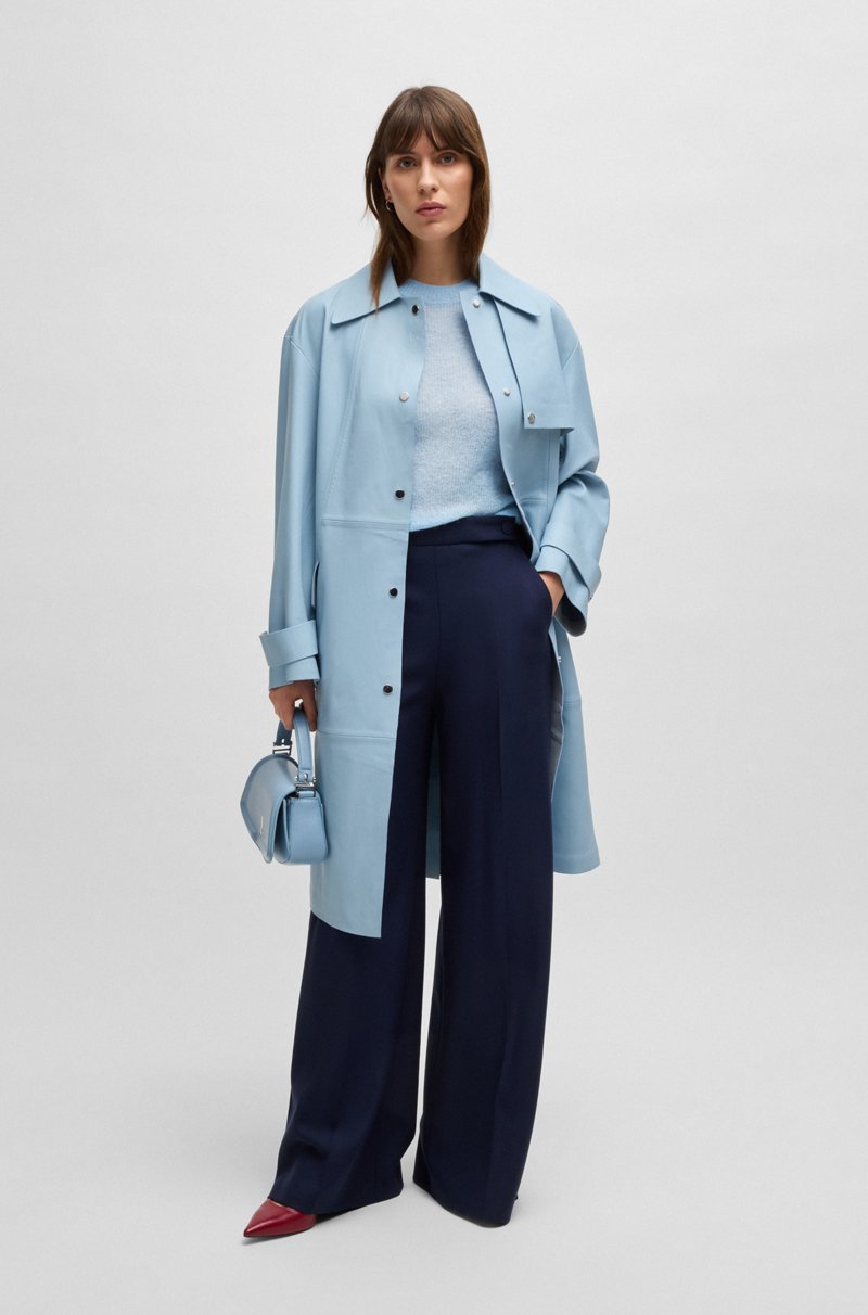 Hugo Boss Jersey De Punto Con Mangas Recortadas En Mezcla De Lana Con Textura