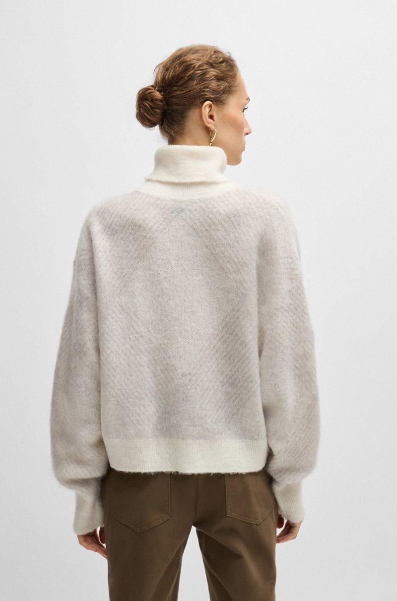 Hugo Boss Jersey De Rombos En Mezcla De Lana Con Textura