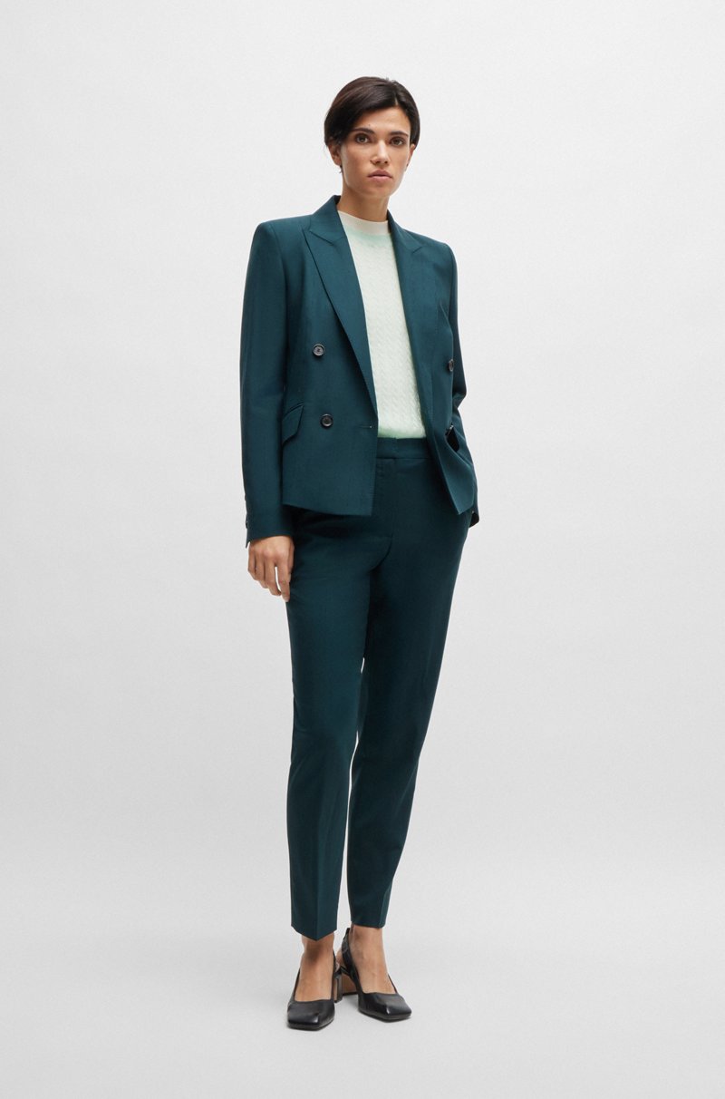 Hugo Boss Jersey De Trama Fina En Lana Con Textura Y Estructura Trenzada