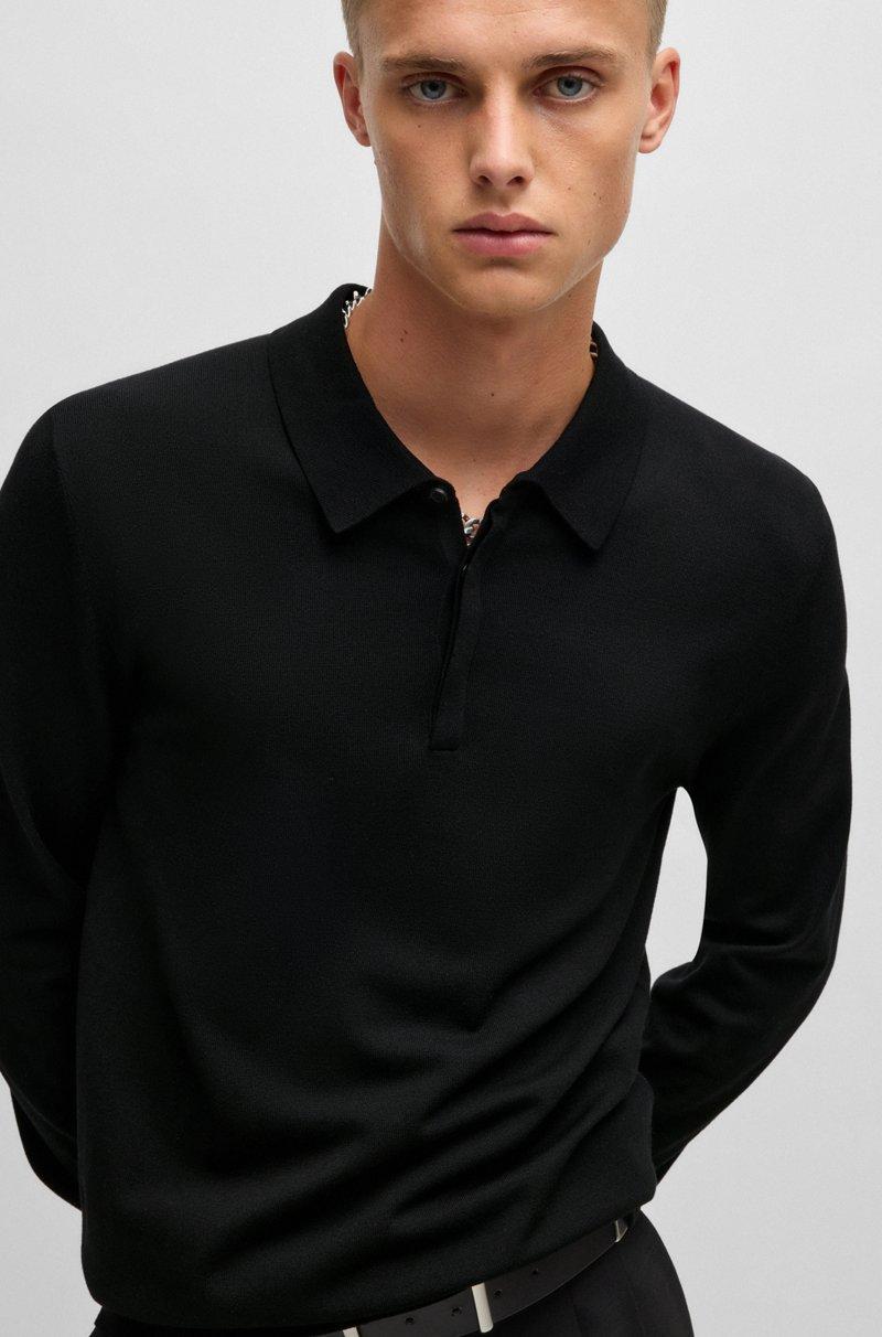 Hugo Boss Jersey Estilo Polo Slim Fit En Punto Con Tapeta Oculta