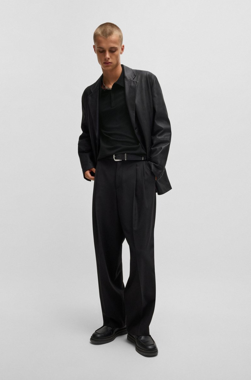 Hugo Boss Jersey Estilo Polo Slim Fit En Punto Con Tapeta Oculta