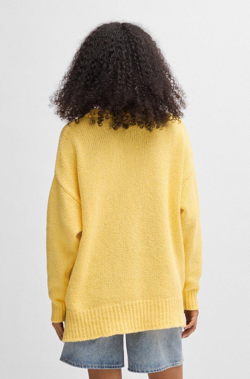 Hugo Boss Jersey Oversize Fit En Mezcla De Algodón Con Logo Caligrafiado