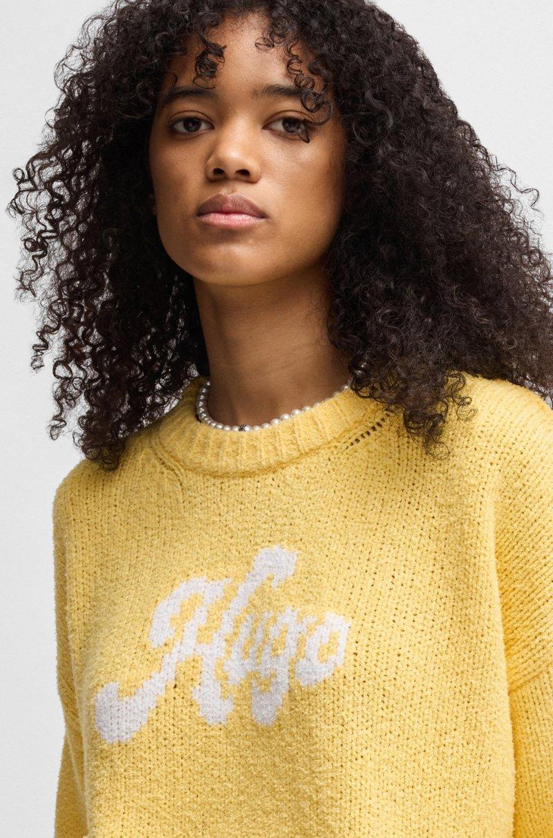 Hugo Boss Jersey Oversize Fit En Mezcla De Algodón Con Logo Caligrafiado