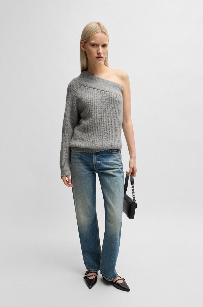 Hugo Boss Jersey Regular Fit Con Estructura De Punto Y Hombro Descubierto