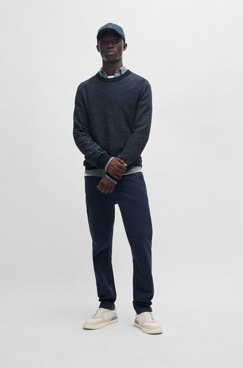 Hugo Boss Jersey Regular Fit De Algodón Con Estructura De Punto