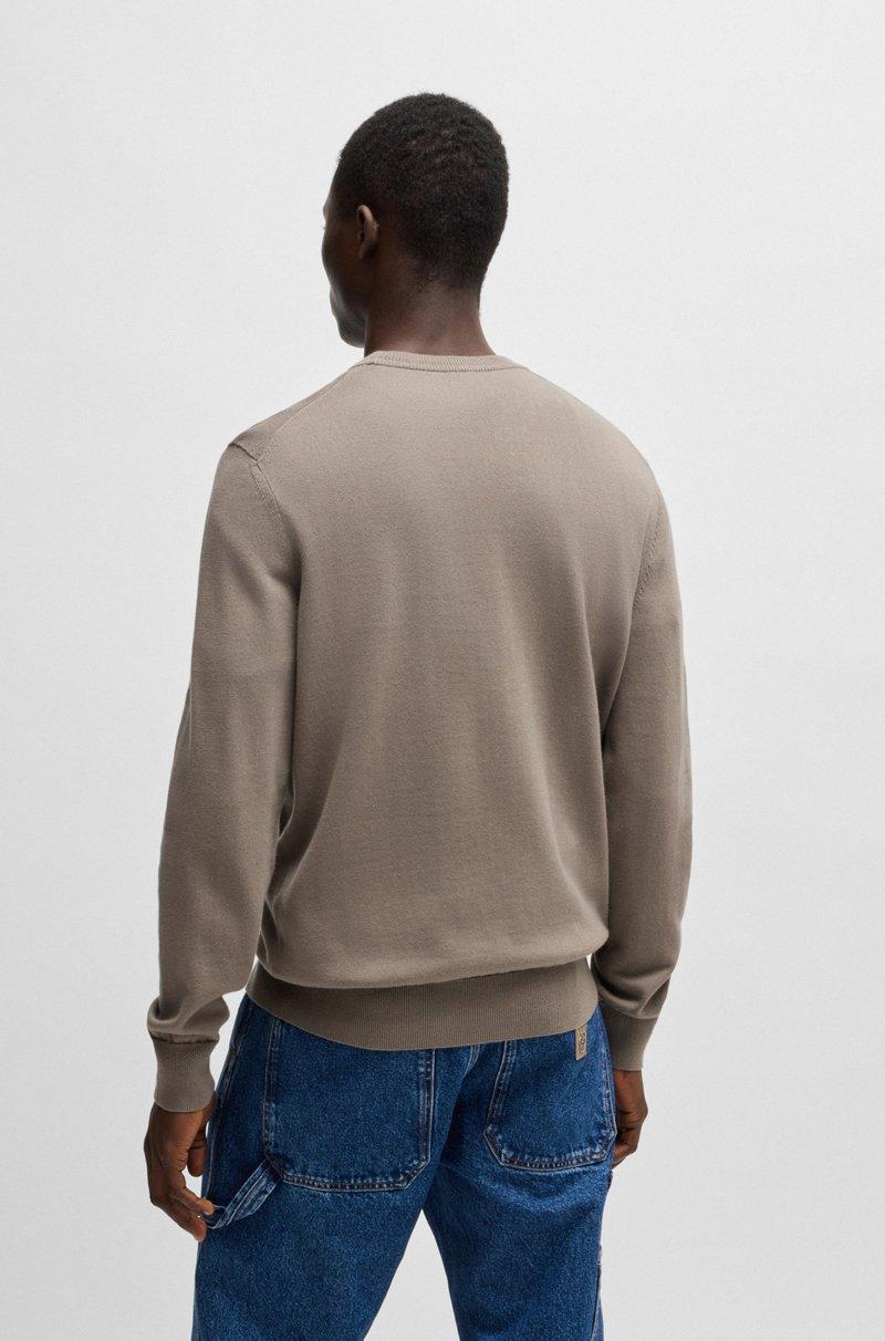 Hugo Boss Jersey Regular Fit De Algodón Y Cashmere Con Parche De Logo