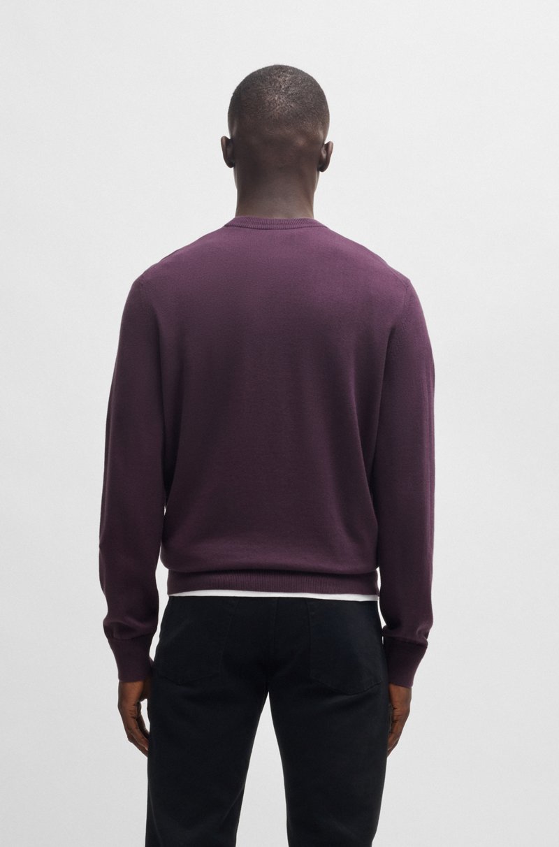 Hugo Boss Jersey Regular Fit De Algodón Y Cashmere Con Parche De Logo