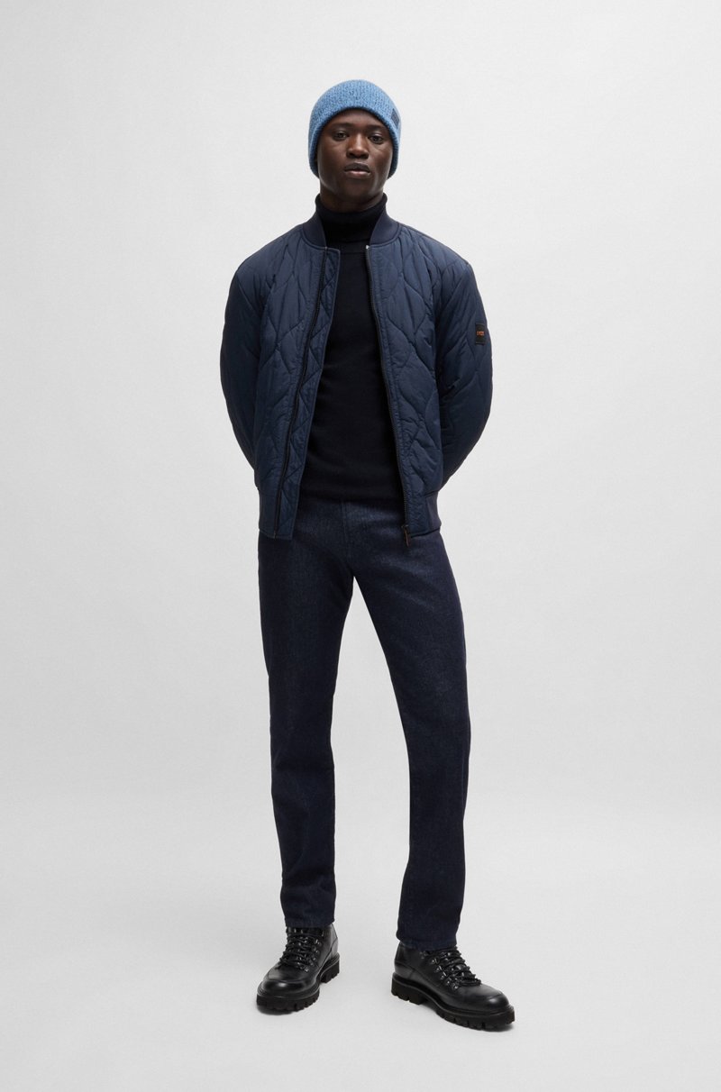 Hugo Boss Jersey Regular Fit De Cuello Vuelto En Algodón Y Cashmere