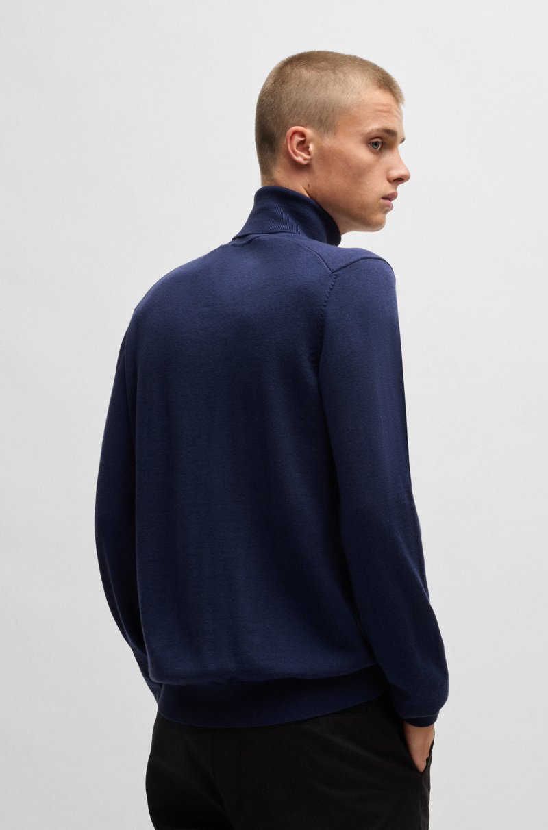 Hugo Boss Jersey Regular Fit De Cuello Vuelto En Lana Virgen