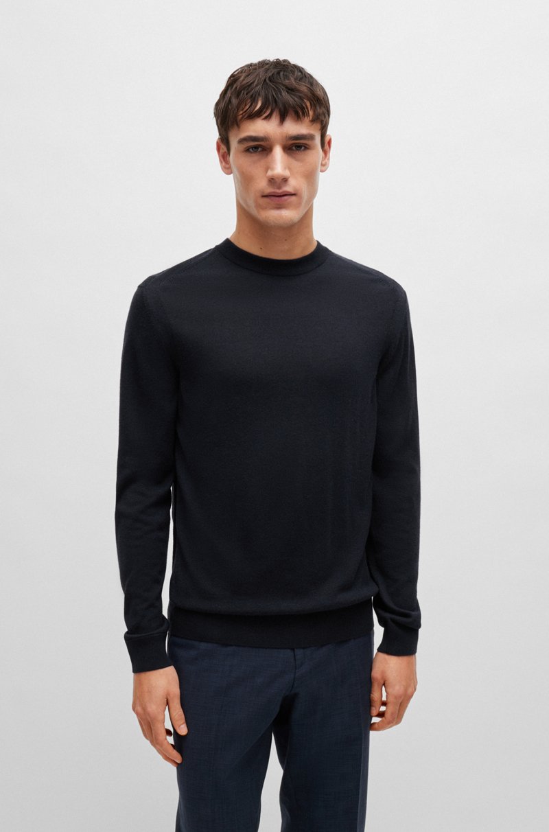 Hugo Boss Jersey regular fit de lana seda y cashmere