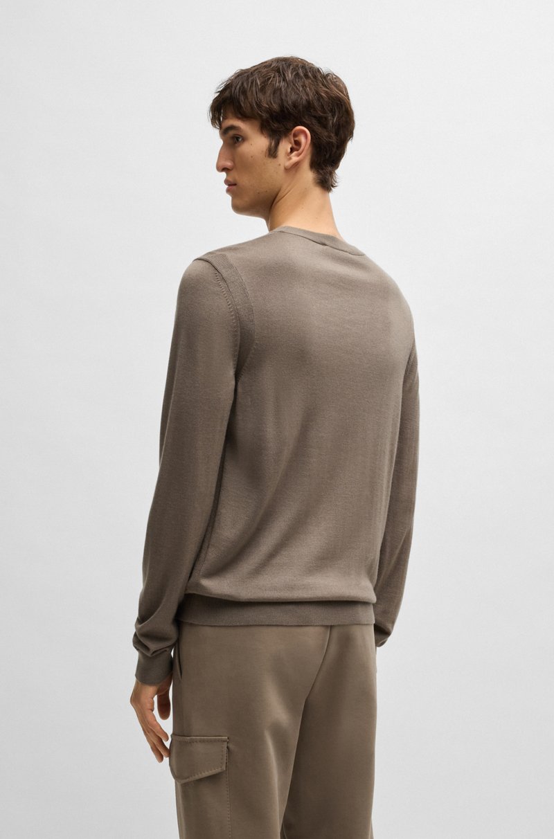 Hugo Boss Jersey Regular Fit De Lana Seda Y Cashmere