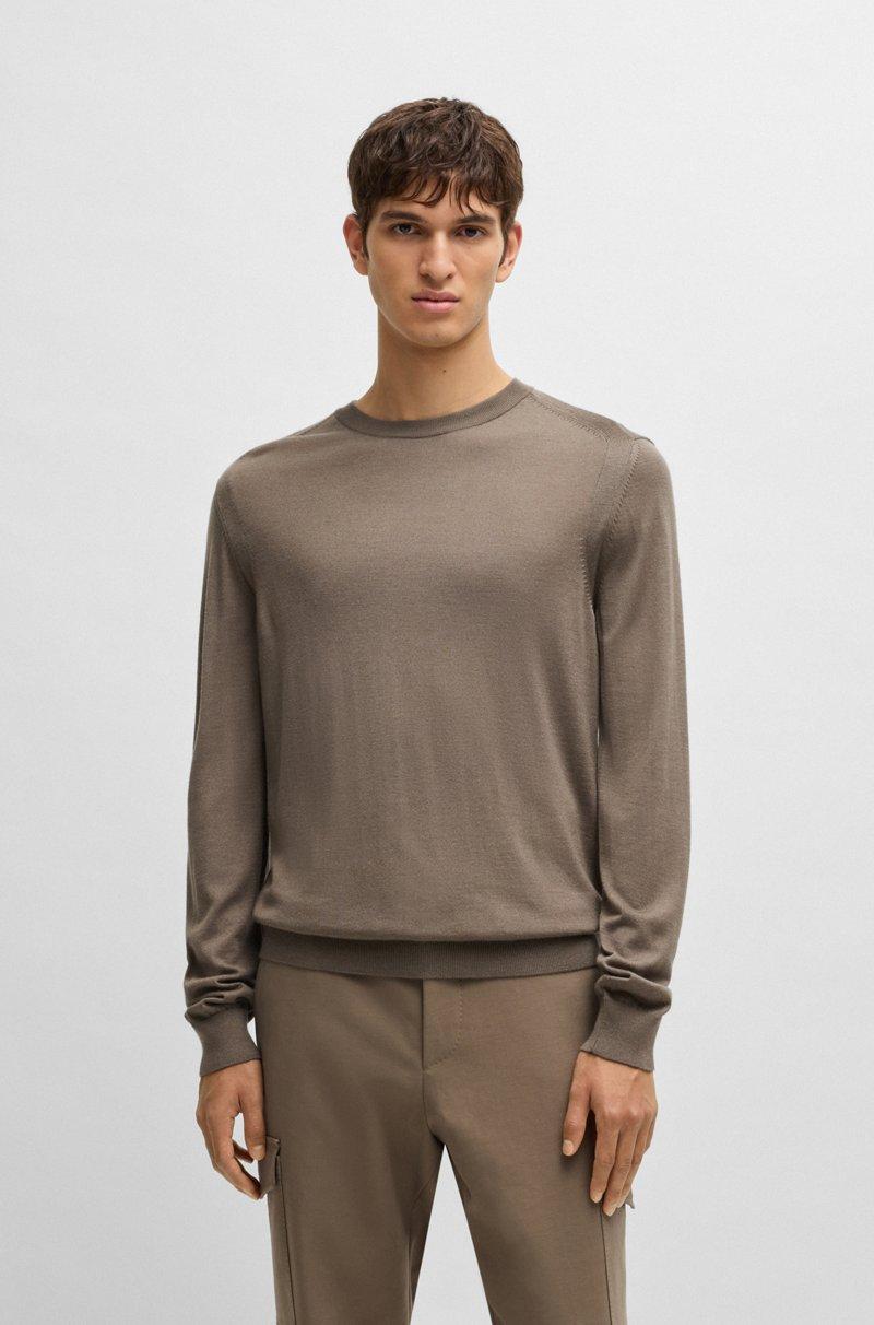 Hugo Boss Jersey regular fit de lana seda y cashmere