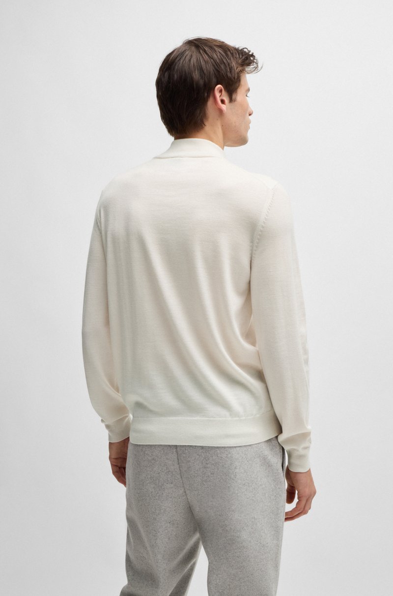 Hugo Boss Jersey Regular Fit De Lana Virgen Con Cremallera En El Cuello
