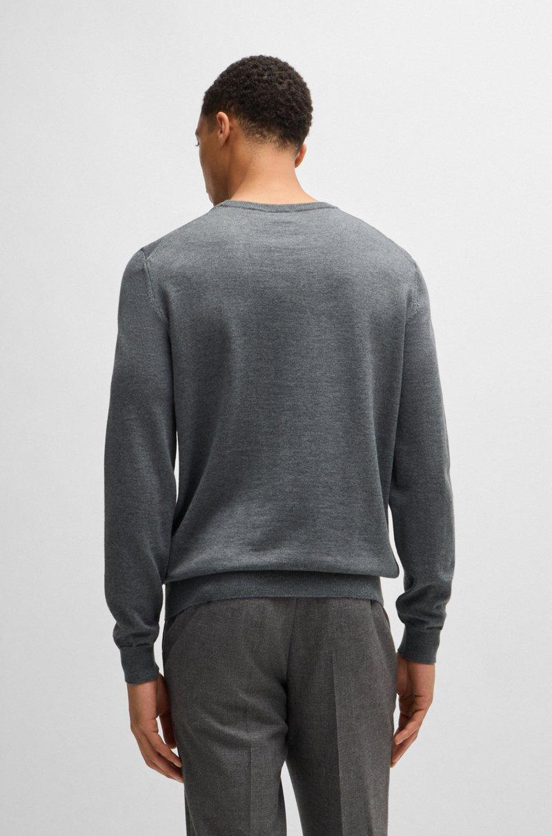 Hugo Boss Jersey Regular Fit De Lana Virgen Con Logo Bordado