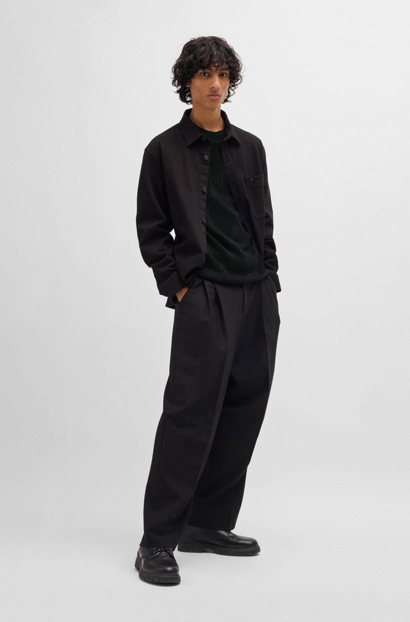 Hugo Boss Jersey Regular Fit De Punto Con Motivo De Cadena De La Marca