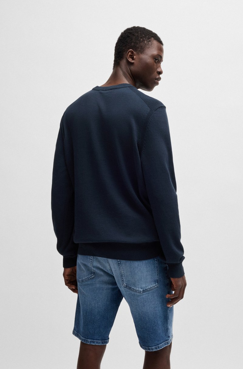 Hugo Boss Jersey Regular Fit De Punto De Algodón Con Logo Bordado