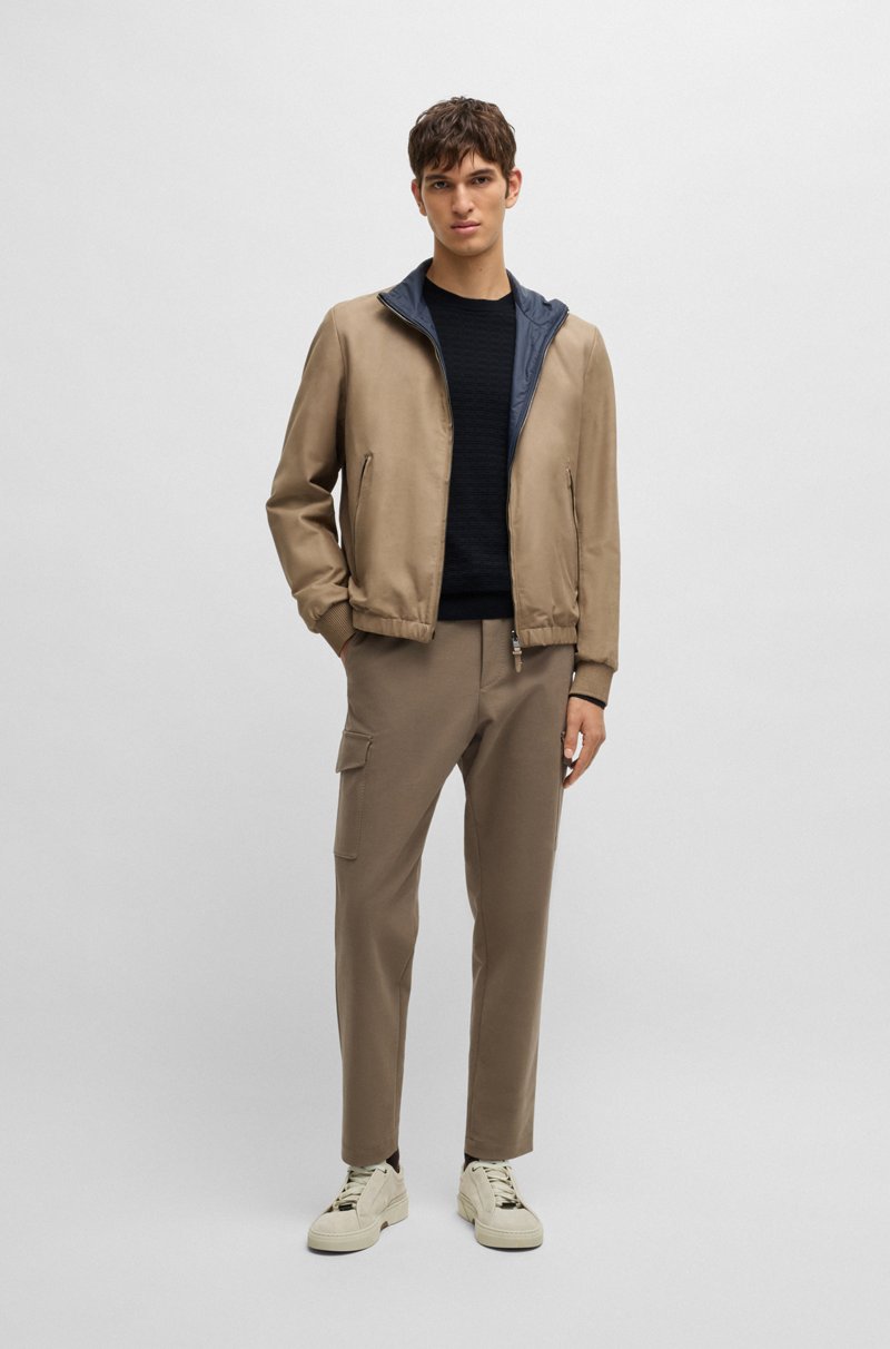 Hugo Boss Jersey Regular Fit De Seda Con Estructura De Punto