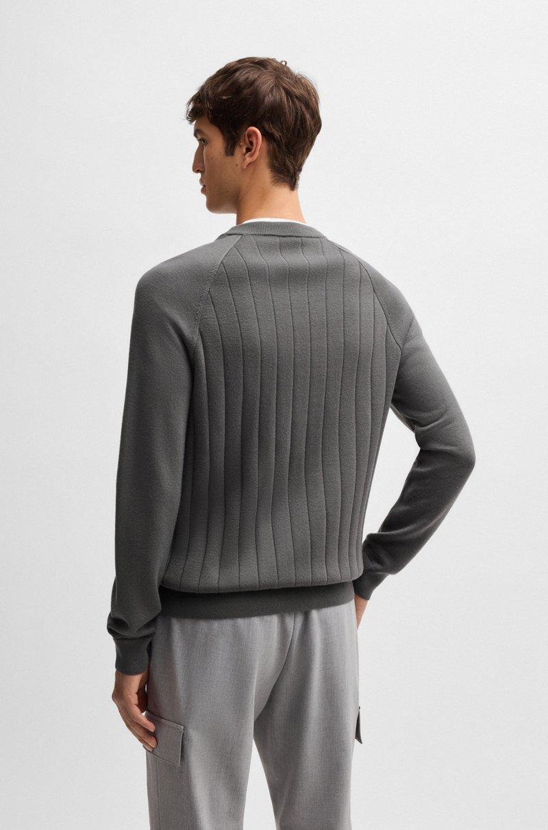 Hugo Boss Jersey Regular Fit En Mezcla De Lana Con Punto A Rayas