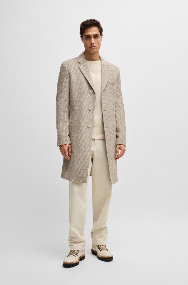 Hugo Boss Jersey Regular Fit En Mezcla De Materiales Con Puños En Canalé