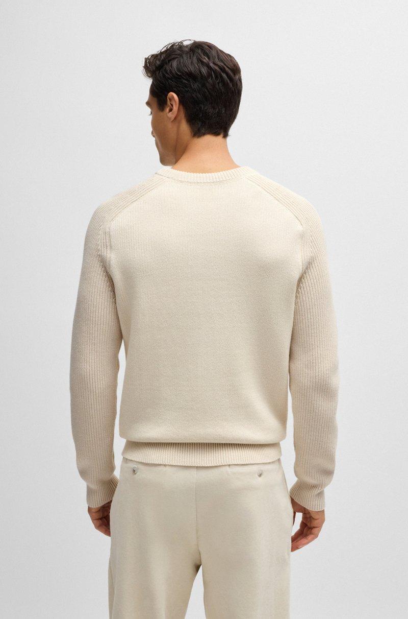 Hugo Boss Jersey Regular Fit En Mezcla De Materiales Con Puños En Canalé