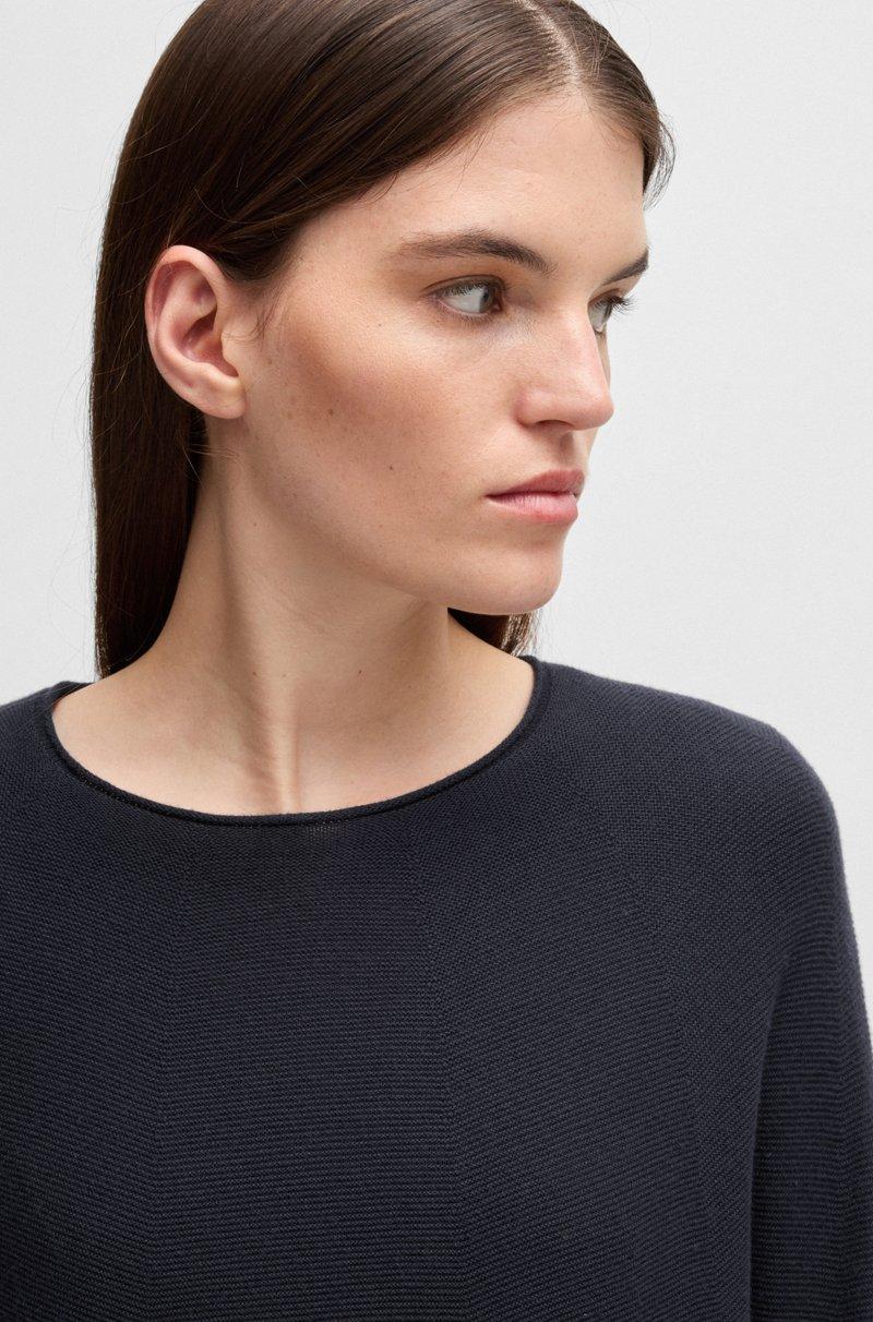 Hugo Boss Jersey Relaxed Fit Con Bordes Enrollados Y Colgante Con Logo