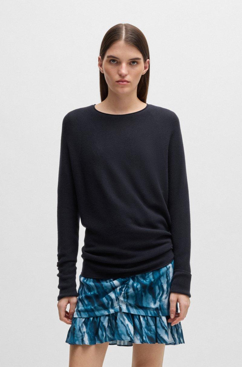 Hugo Boss Jersey relaxed fit con bordes enrollados y colgante con logo