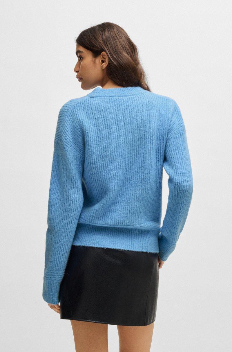 Hugo Boss Jersey Relaxed Fit Con Líneas De Eslabones De Punto